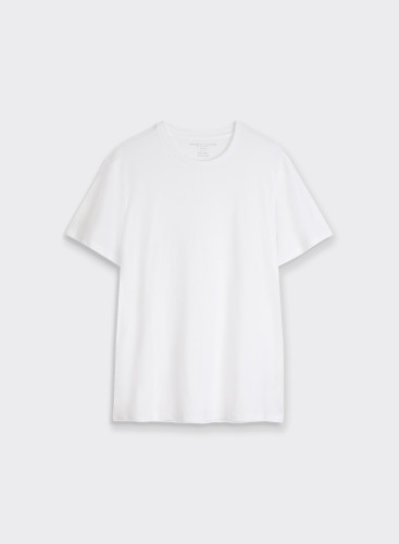 T-Shirt mit rundem Halsausschnitt und kurzen Ärmeln aus Lyocell / organischer Baumwolle