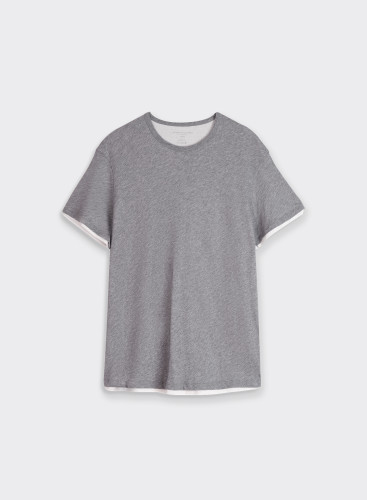T-Shirt mit rundem Halsausschnitt und kurzen Ärmeln aus Baumwolle