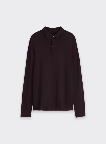 Cotton / Cashmere Long Sleeve Polo