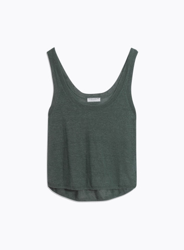 Knitted tank top in Linen