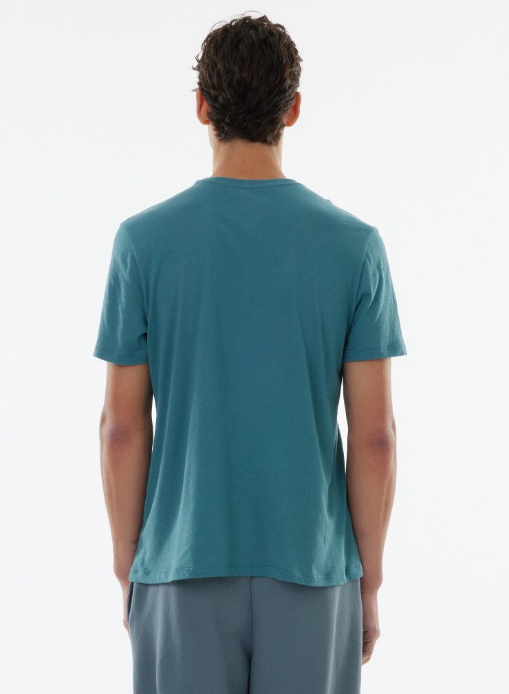 V-neck short sleeves t-shirt in Organic Cotton