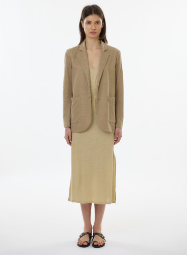 Long sleeves jacket in Linen / Organic Cotton