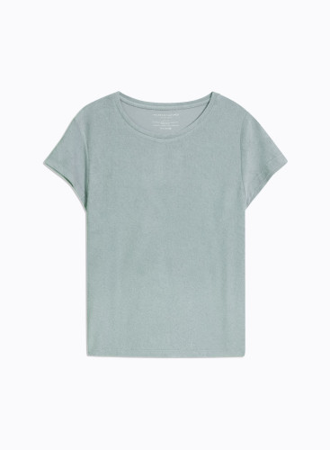 T-Shirt mit Rundhalsausschnitt und kurzen Ärmeln aus Bio-Baumwolle / Modal