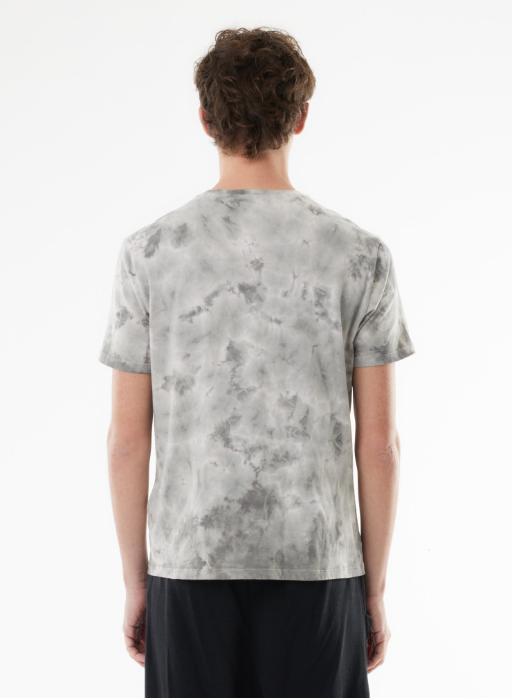 Round neck short sleeves t-shirt in Organic Cotton / Elastane