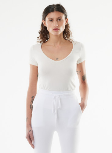 Fitted cut pants in Organic Cotton / Elastane