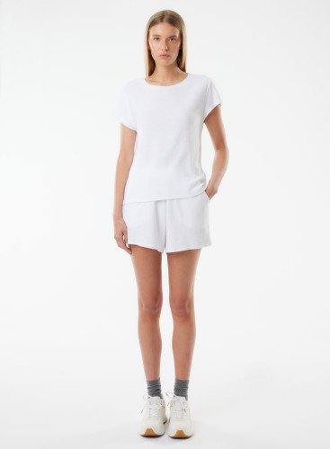 Round neck short sleeves t-shirt in Organic Cotton / Modal