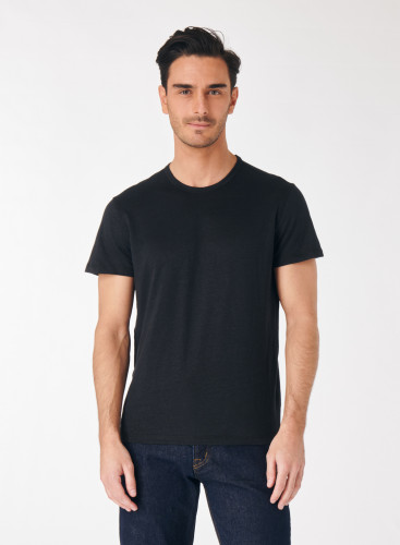 Léon Linen / Elastane round neck T-shirt