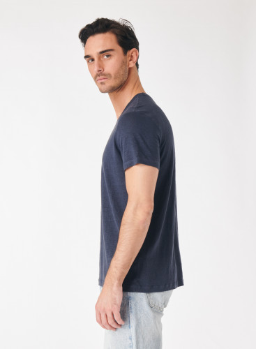 Louis V-neck Linen / Elastane T-shirt