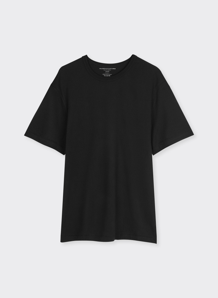 Cotton short sleeve round neck t-shirt