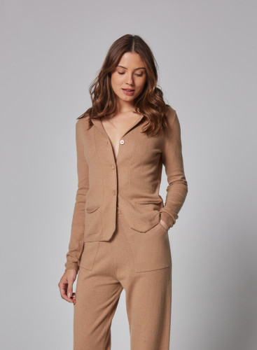 Organic cotton / Cashmere 3-button jacket