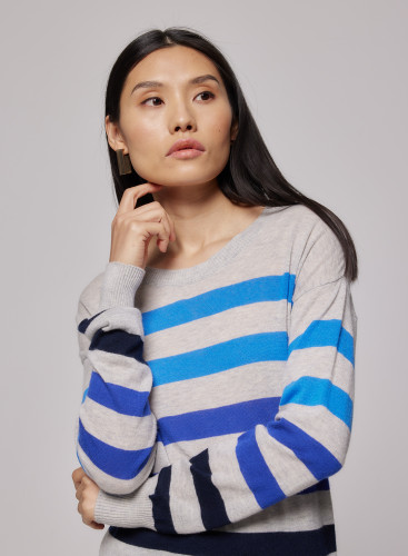 Long Sleeve Round Neck Pull in Cashmere