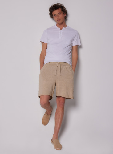 Shorts in Linen / Elastane