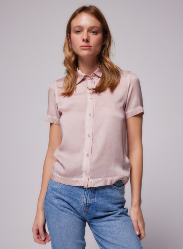 Short Sleeve Shirt in Linen / Silk