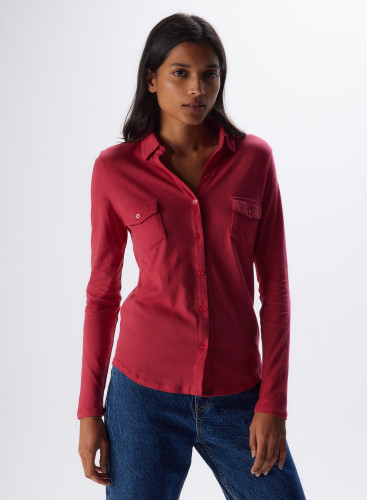 Long sleeve Shirt in Cotton / Cashmere