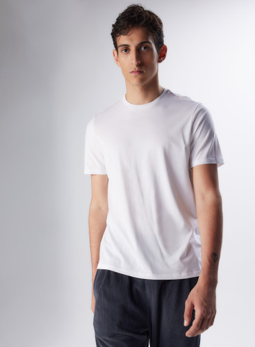 Lyocell / Organic Cotton Short Sleeve Round Neck T-Shirt