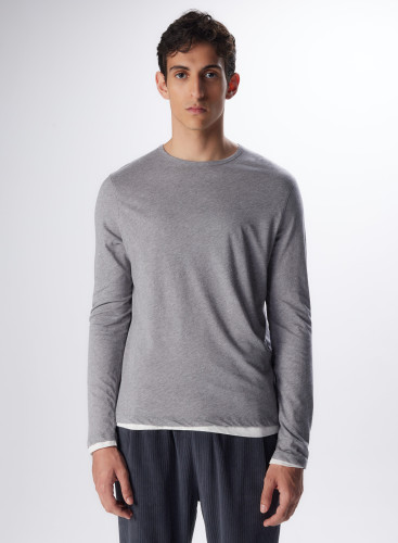 Cotton Long Sleeve Round Neck T-Shirt